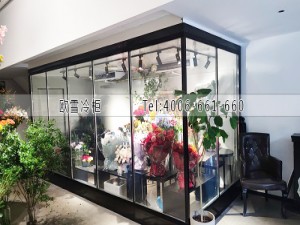 重慶江津區(qū)花店25立方的玻璃冷庫安裝案例